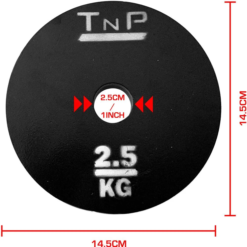 1" Standard Steel Weight Plates 1.25kg - 20kg Single Plates