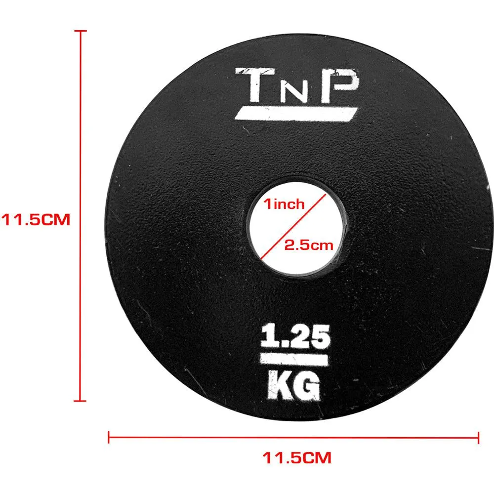 1" Standard Steel Weight Plates 1.25kg - 20kg Single Plates