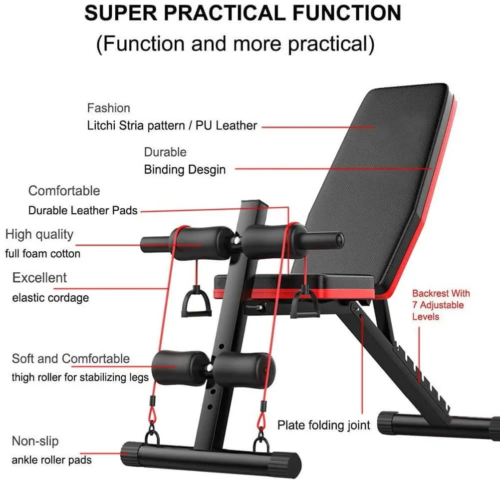 Adjustable Weight bench for home gym