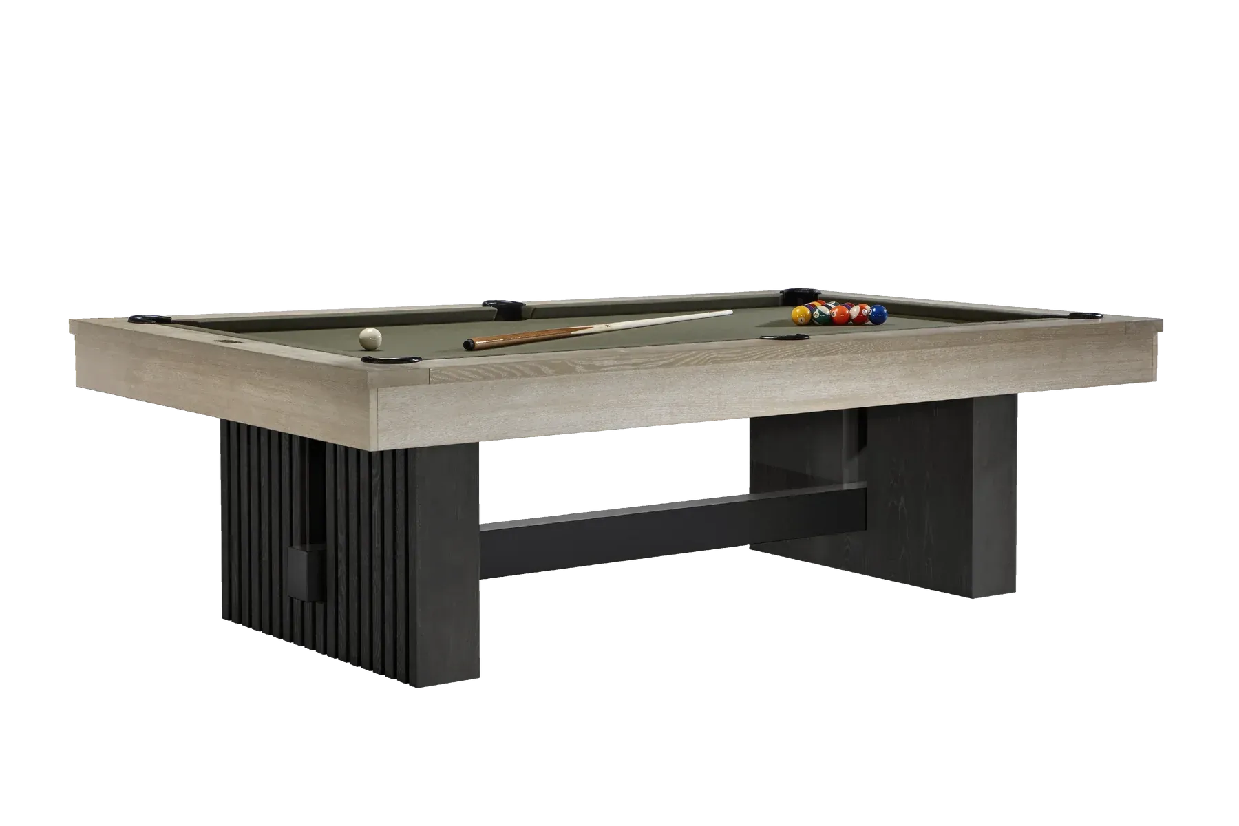 American Heritage Billiards Vancouver 8' Slate Pool Table In Natural and Black Ash