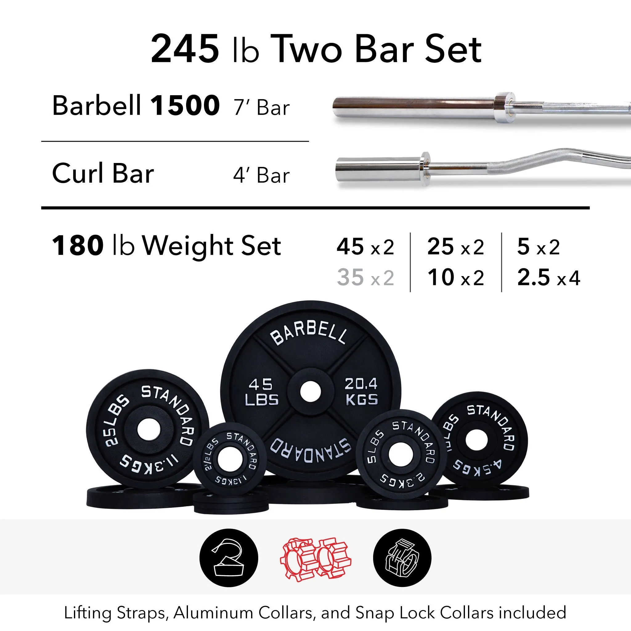 Barbell 1500 Olympic Barbell Weight Sets