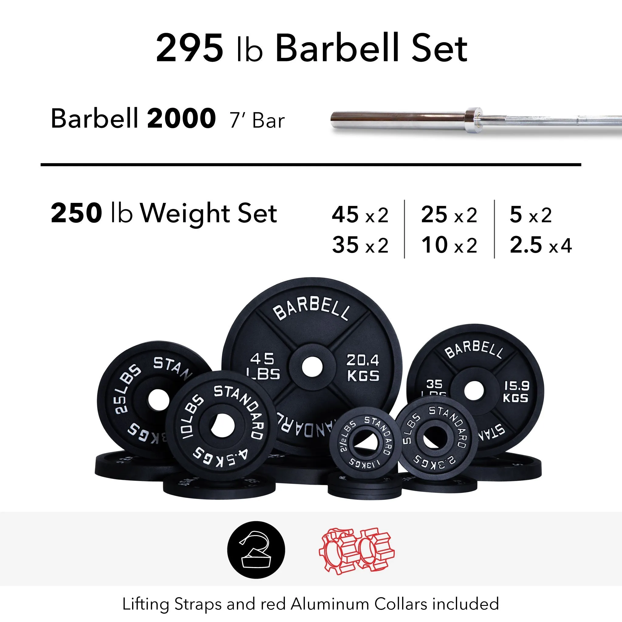Barbell 2000 Powerlifting Barbell Weight Sets