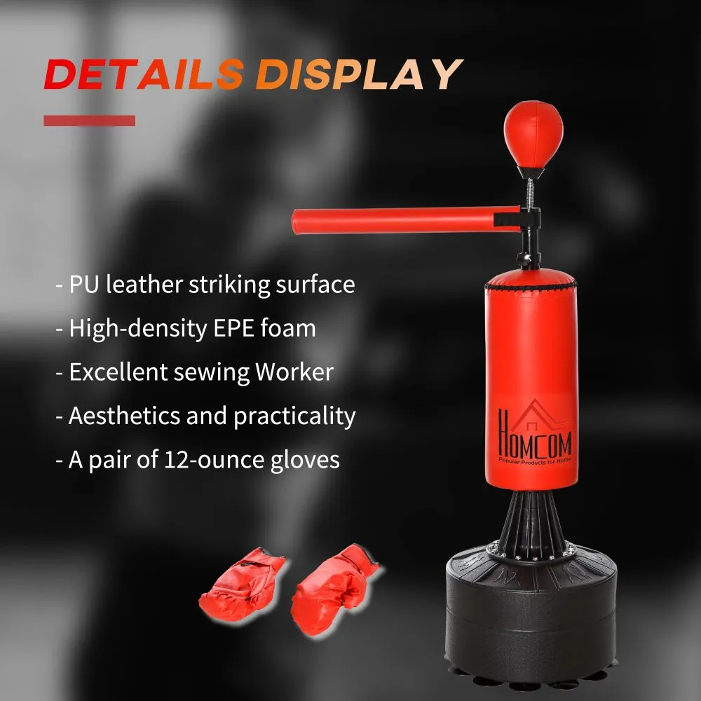 Boxing Punch Bag Stand Rotating Flexible Arm Speed Ball Waterable Base