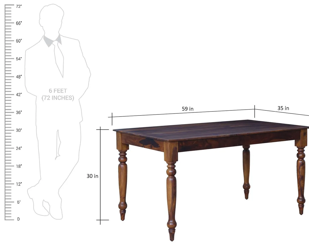 Calgary Solid Wood Six Seater Dining Set With Bench