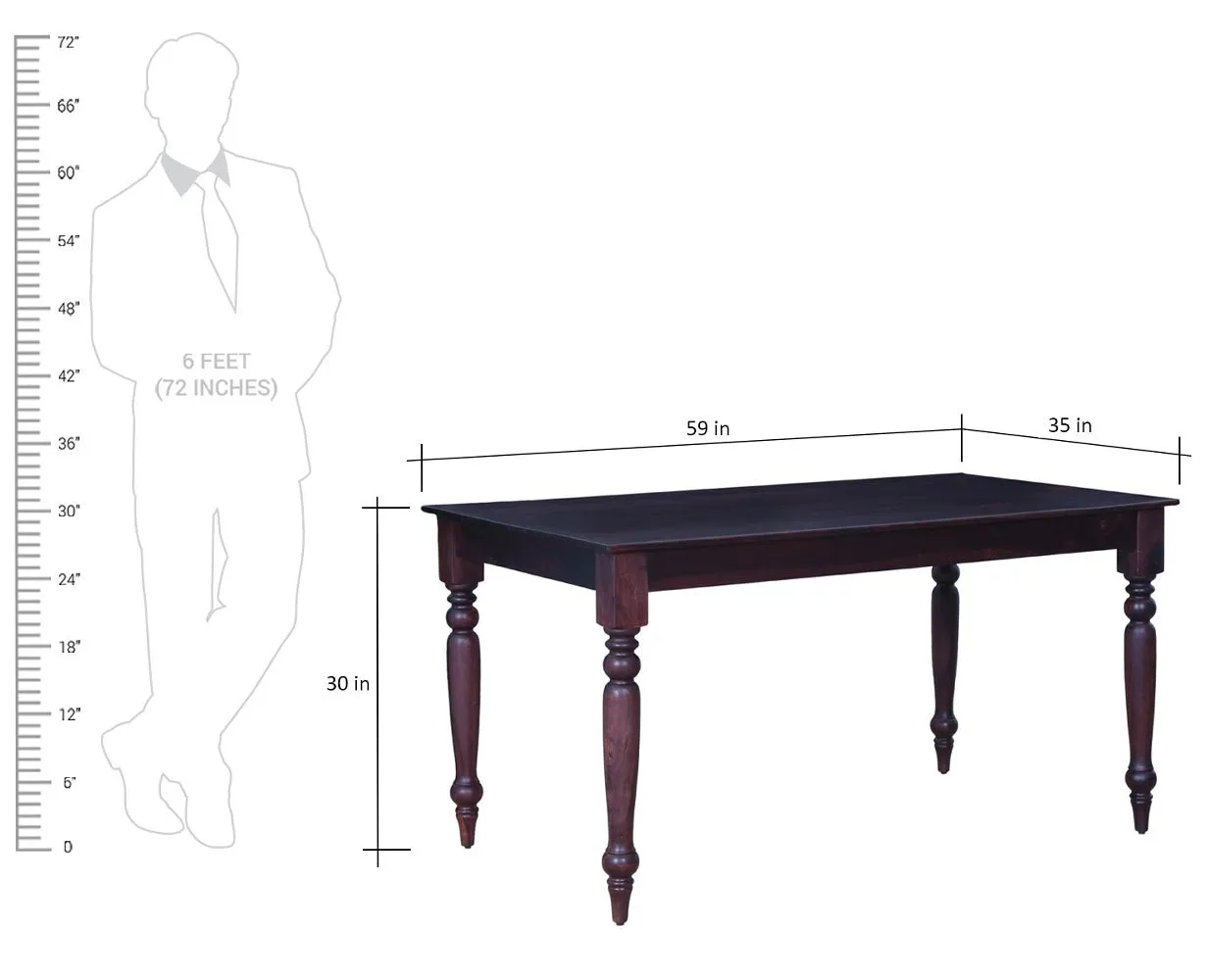 Calgary Solid Wood Six Seater Dining Set With Bench