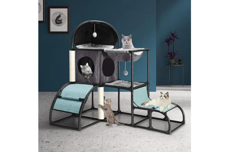 Cat Tree Tower Kit Hammock Scratching Post with Climbing Tree