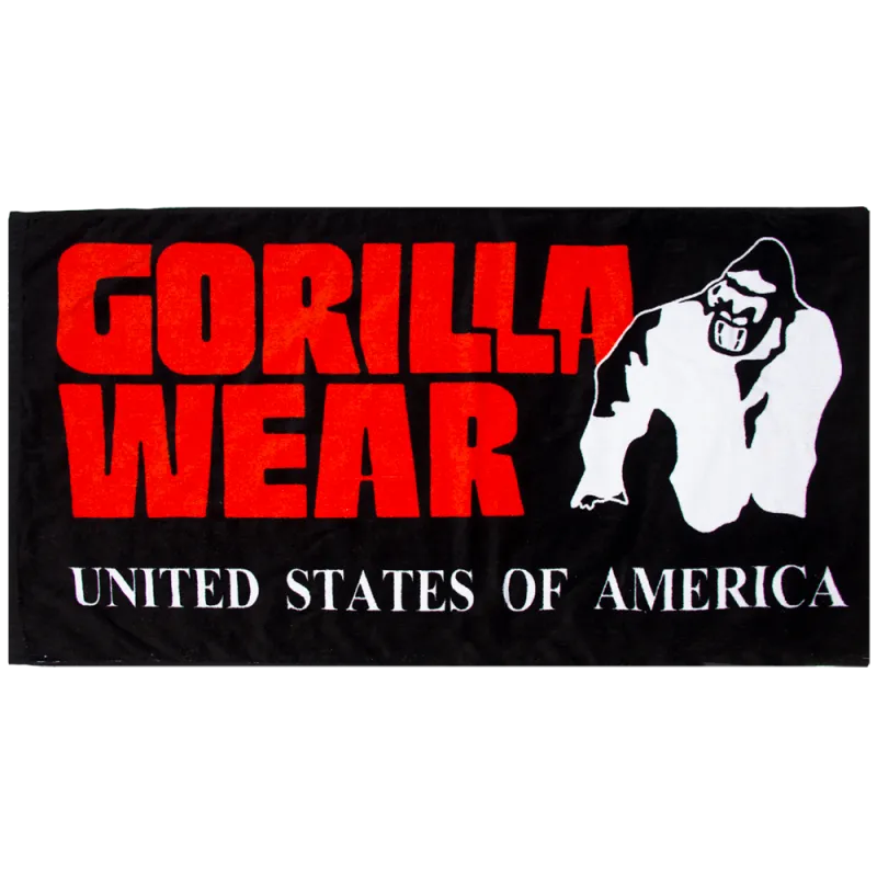 Classic Gym Towel - Black/Red