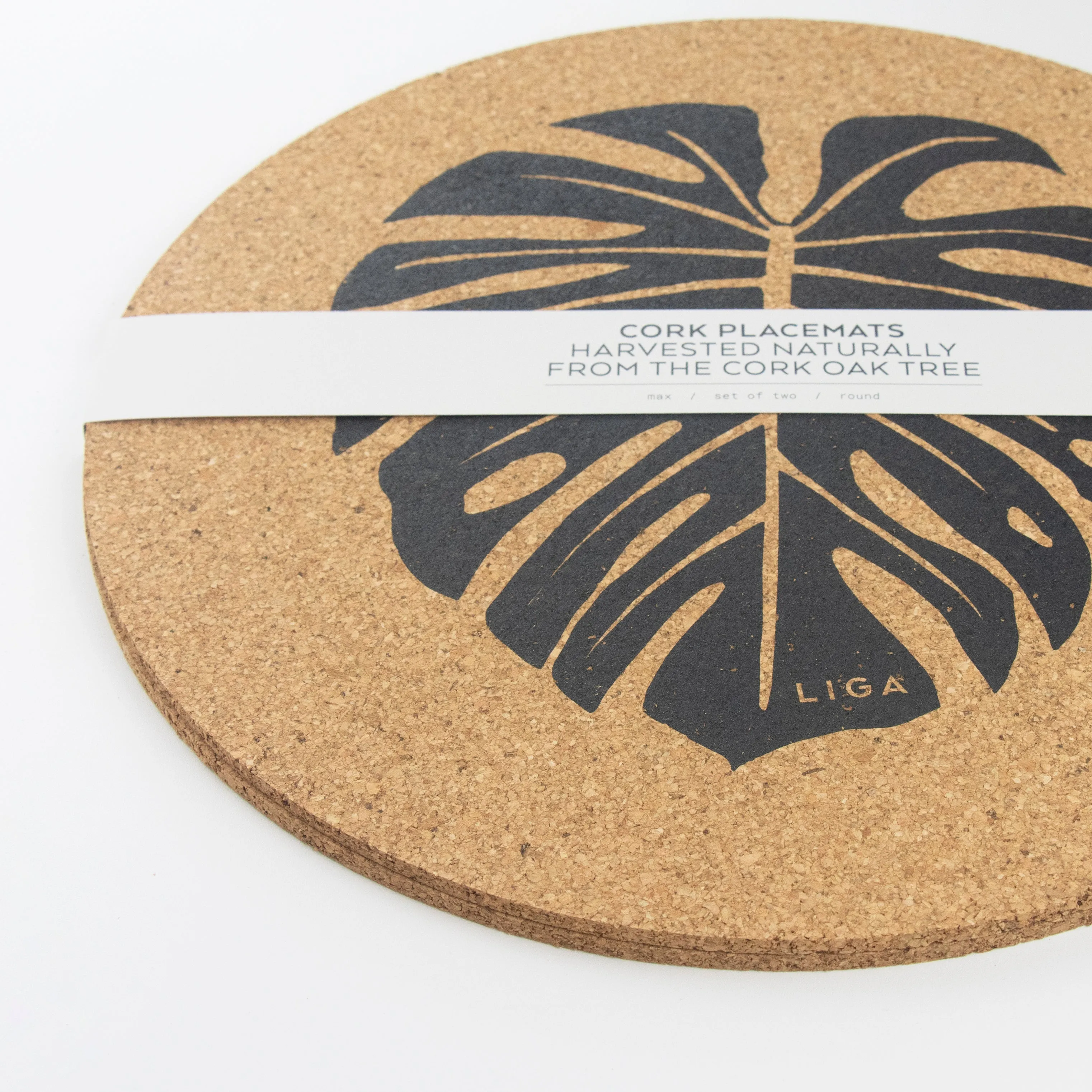 Cork Max Placemats - Monstera