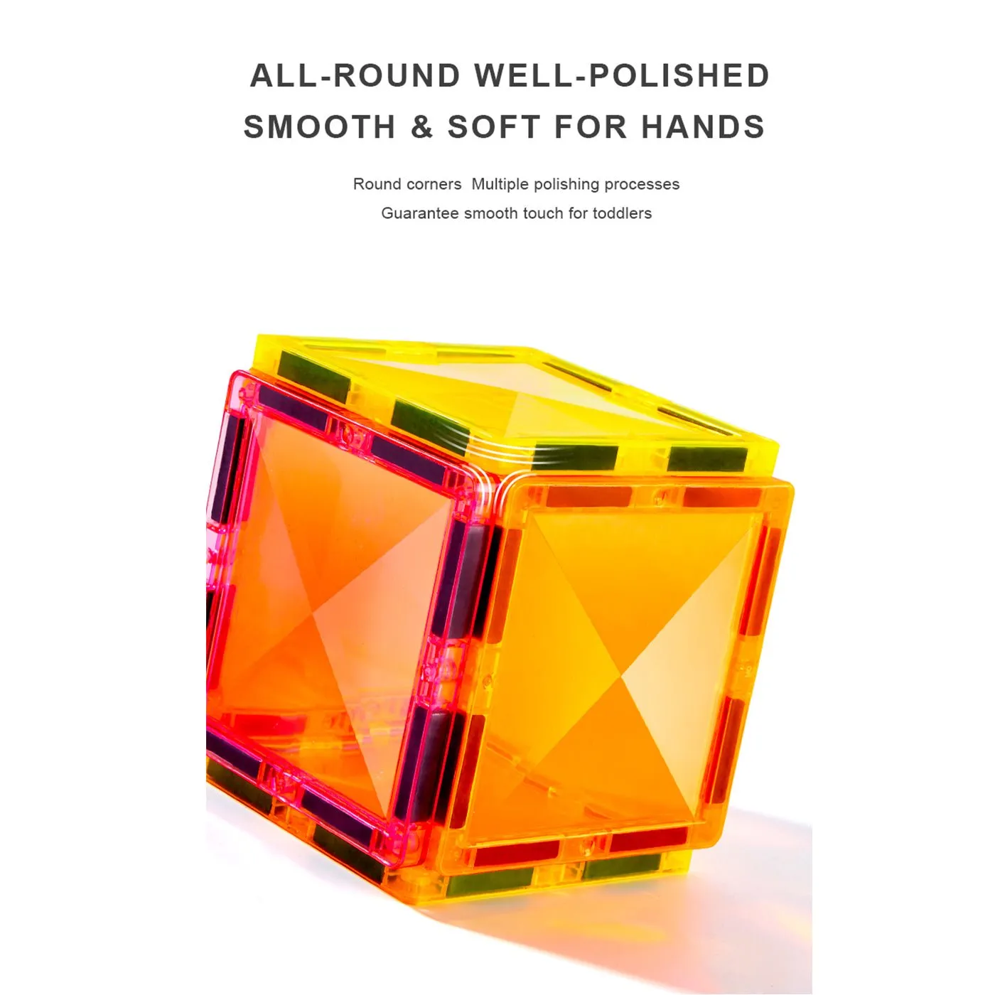 Distinctive Pack 100pcs Rainbow Magnetic Tiles