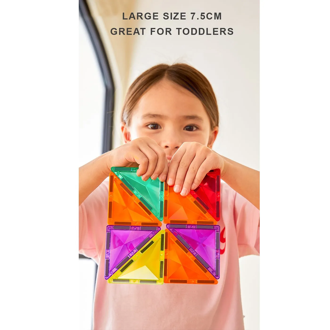 Distinctive Pack 100pcs Rainbow Magnetic Tiles
