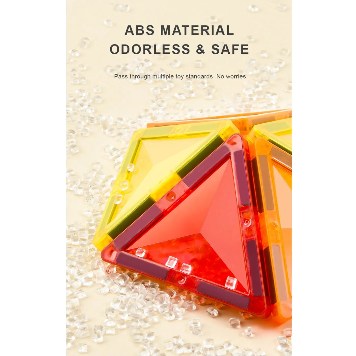 Distinctive Pack 100pcs Rainbow Magnetic Tiles