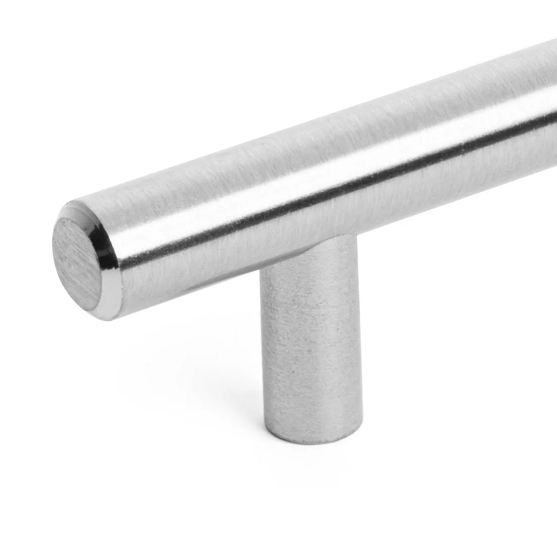 Diversa Brushed Satin Nickel Euro Style 3-3/4" (96mm) Cabinet Bar Pull - 10 PACK
