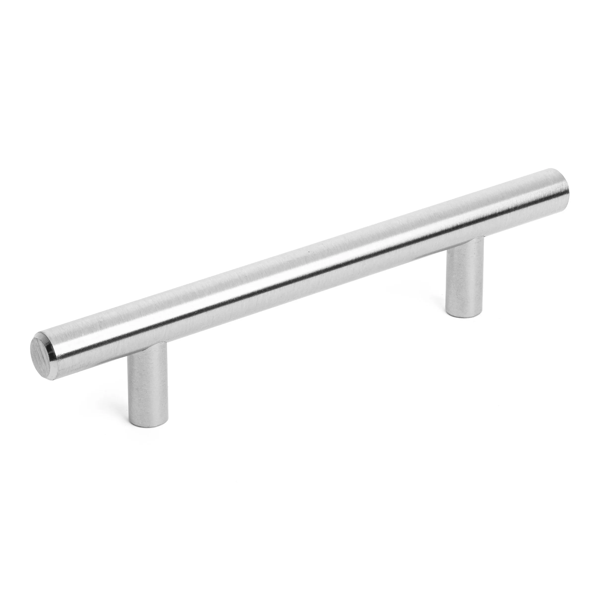 Diversa Brushed Satin Nickel Euro Style 3-3/4" (96mm) Cabinet Bar Pull - 10 PACK