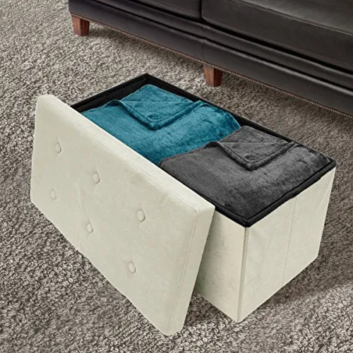 Faux Suede Storage Bench (Medium)