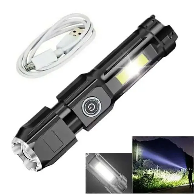 Flashlight - Strong Light Rechargeable Zoom Giant Bright Xenon Special Forces  Portable Led Luminous)