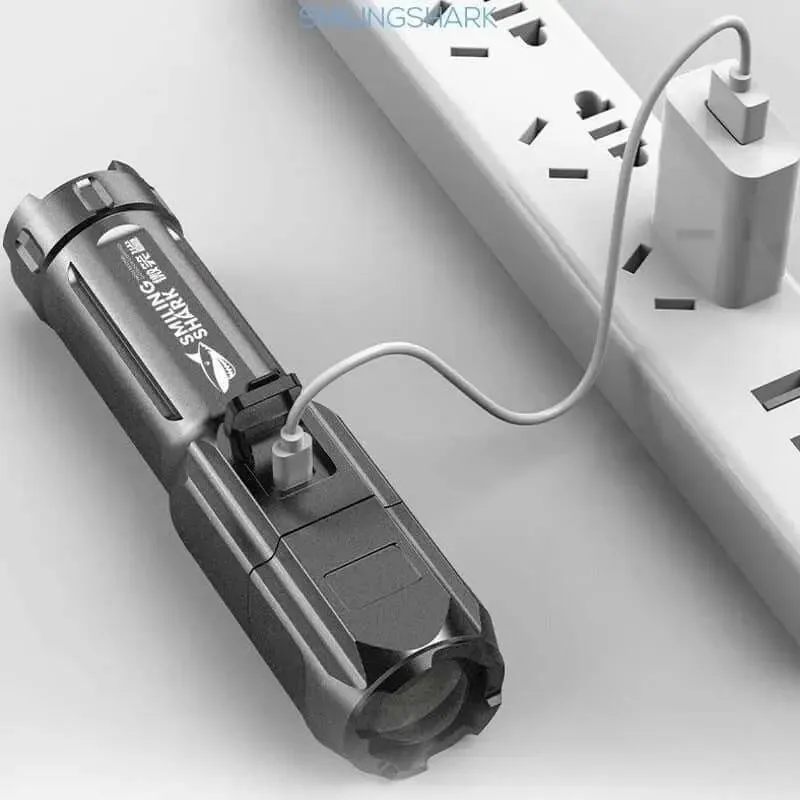 Flashlight - Strong Light Rechargeable Zoom Giant Bright Xenon Special Forces  Portable Led Luminous)