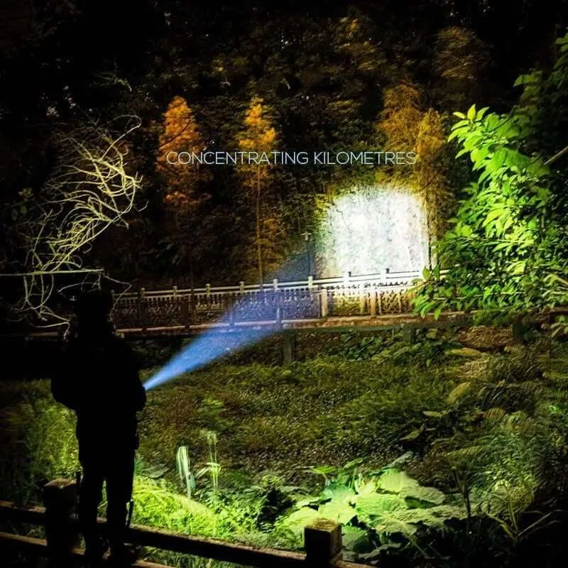 Flashlight - Strong Light Rechargeable Zoom Giant Bright Xenon Special Forces  Portable Led Luminous)