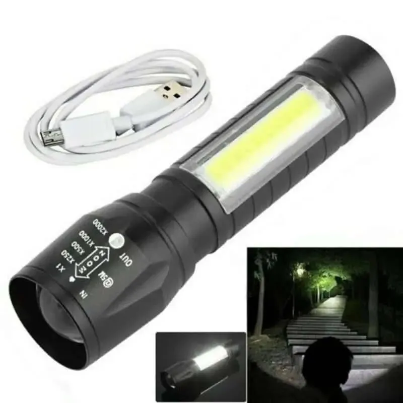 Flashlight - Strong Light Rechargeable Zoom Giant Bright Xenon Special Forces  Portable Led Luminous)