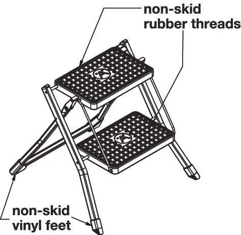Folding Step Stool by Hafele heavy duty