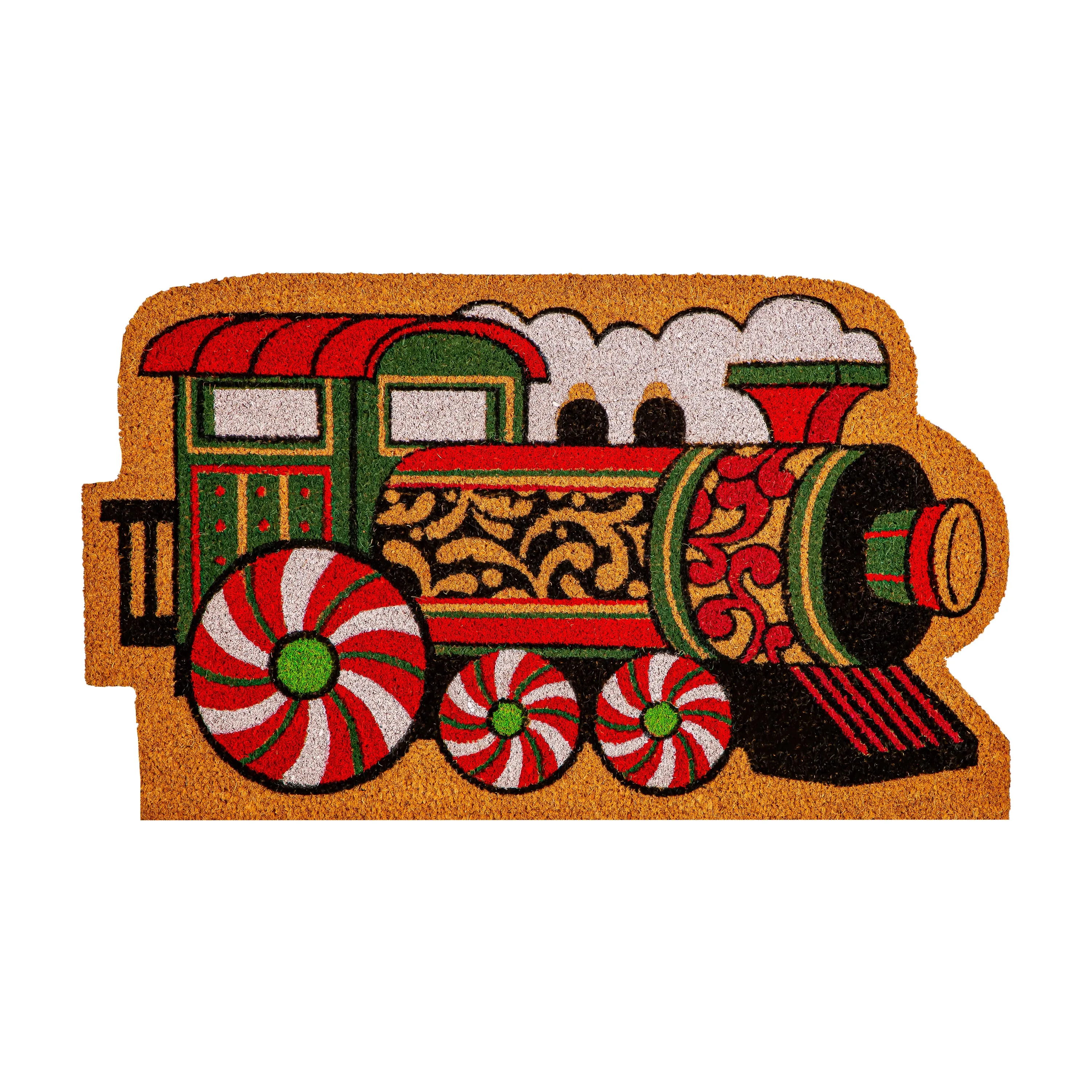 Home for the Holiday Shaped Coir Mat