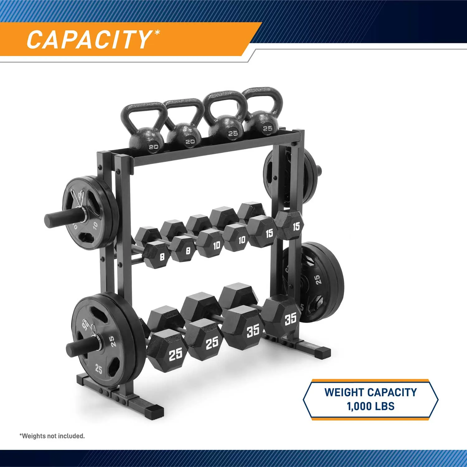 Marcy Combo Weights Storage Rack | DBR-0117