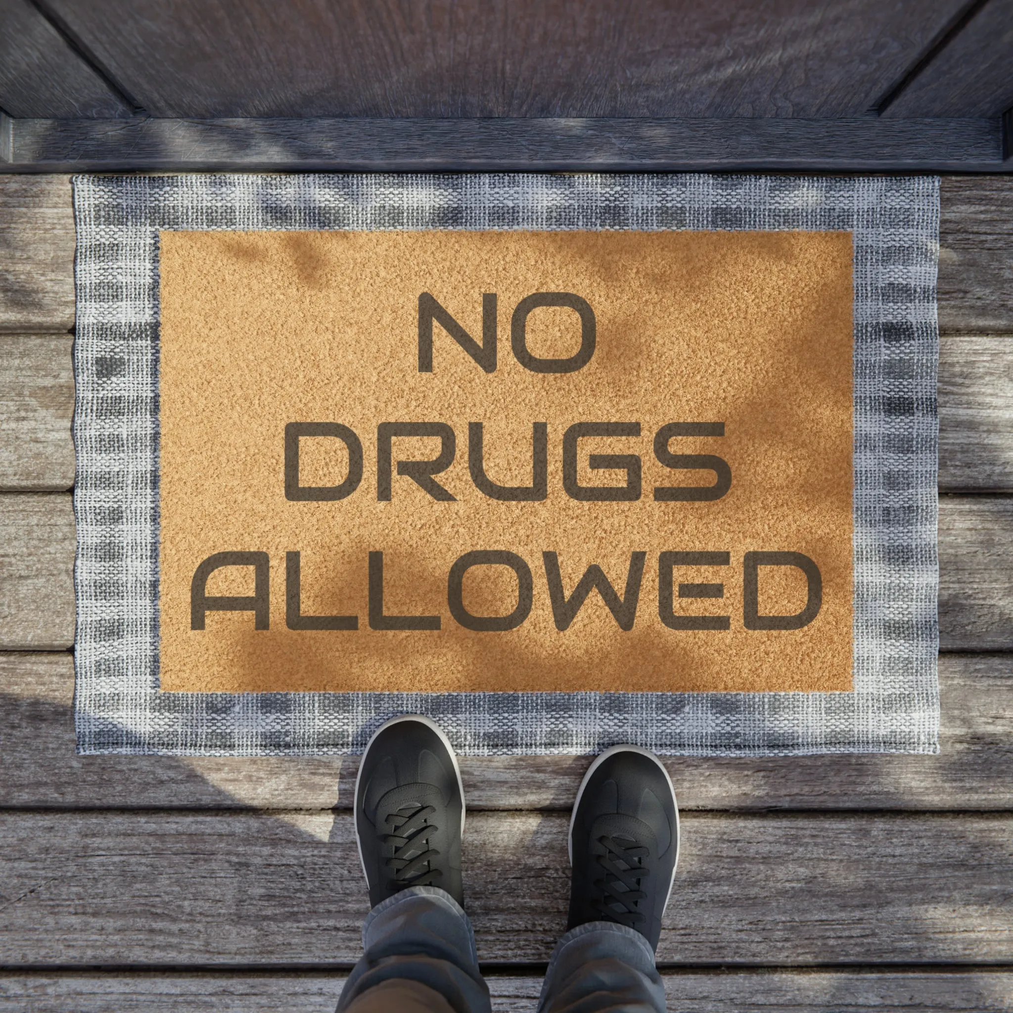 No drugs allowed Doormat
