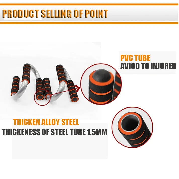 Pair Of S-Shaped Push Up Stand Tj-9 Orange