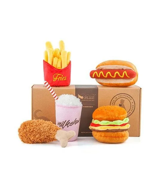 P.L.A.Y. Eco-Friendly American Classics Burger Dog Toy