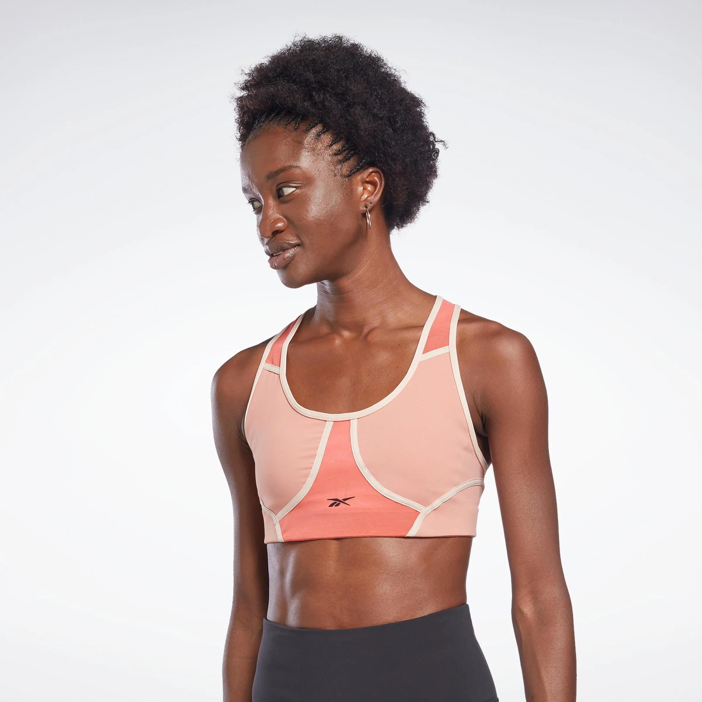 Reebok Apparel Women Lux Racer Colorblocked Padded Bra Cancor