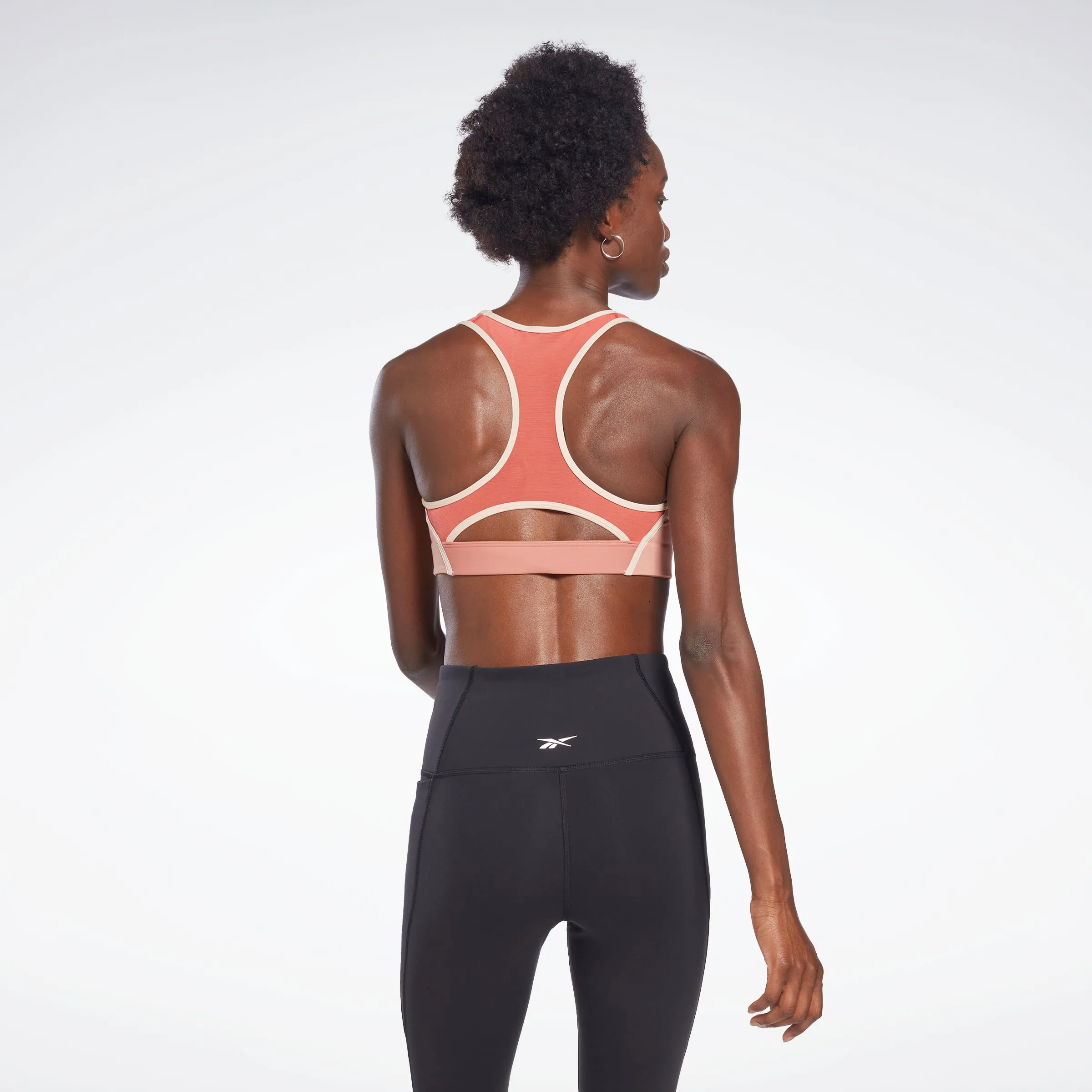 Reebok Apparel Women Lux Racer Colorblocked Padded Bra Cancor