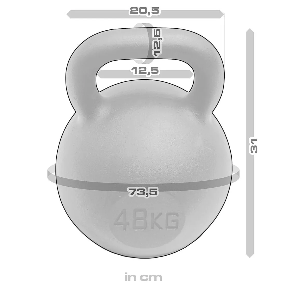 Strength Shop Cast Iron Kettlebells - Single Mould, Powder Coated, 4-64KG