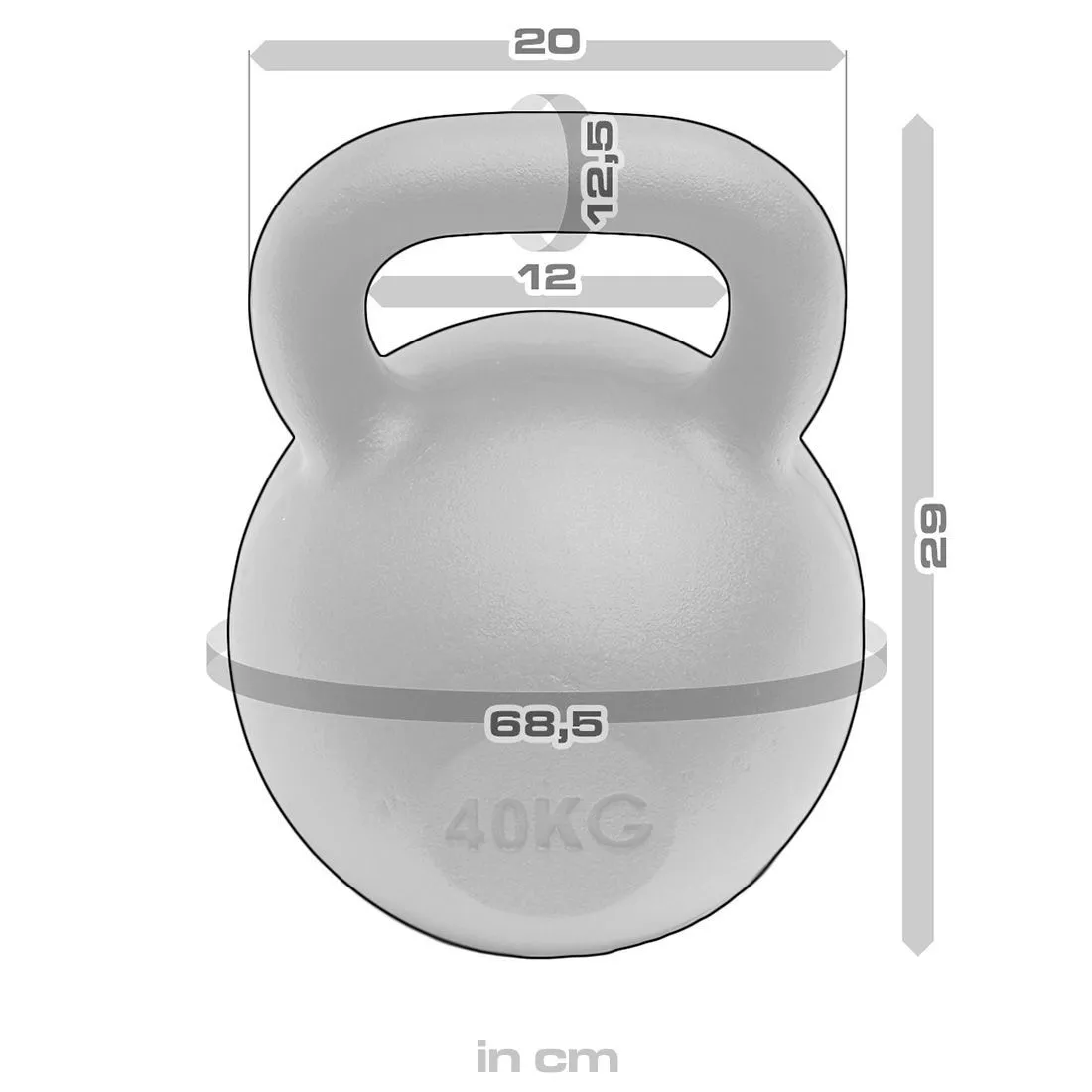 Strength Shop Cast Iron Kettlebells - Single Mould, Powder Coated, 4-64KG
