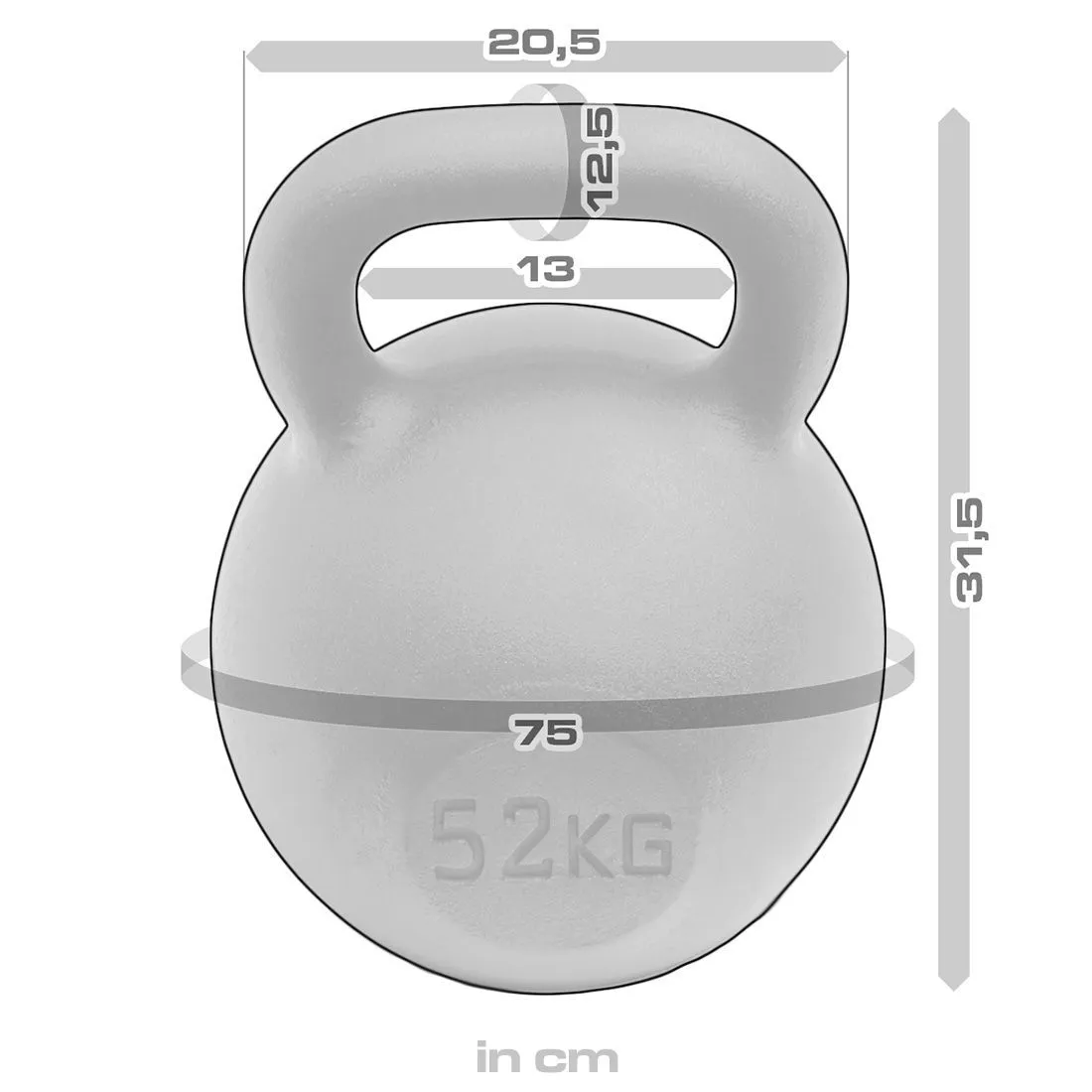 Strength Shop Cast Iron Kettlebells - Single Mould, Powder Coated, 4-64KG
