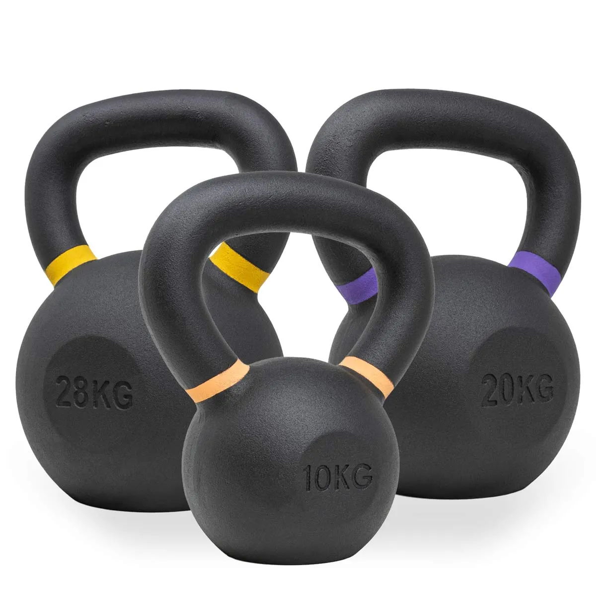 Strength Shop Cast Iron Kettlebells - Single Mould, Powder Coated, 4-64KG