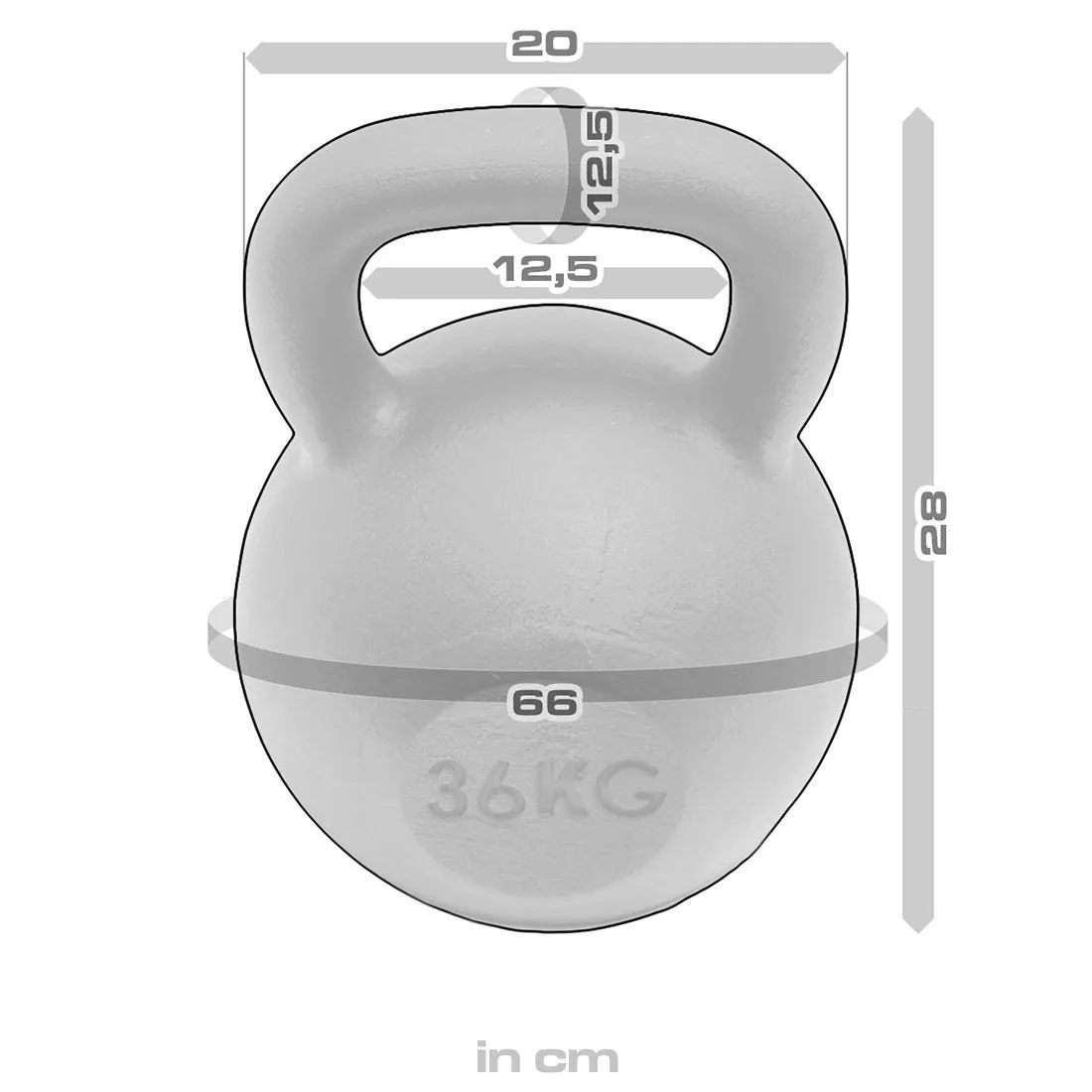 Strength Shop Cast Iron Kettlebells - Single Mould, Powder Coated, 4-64KG