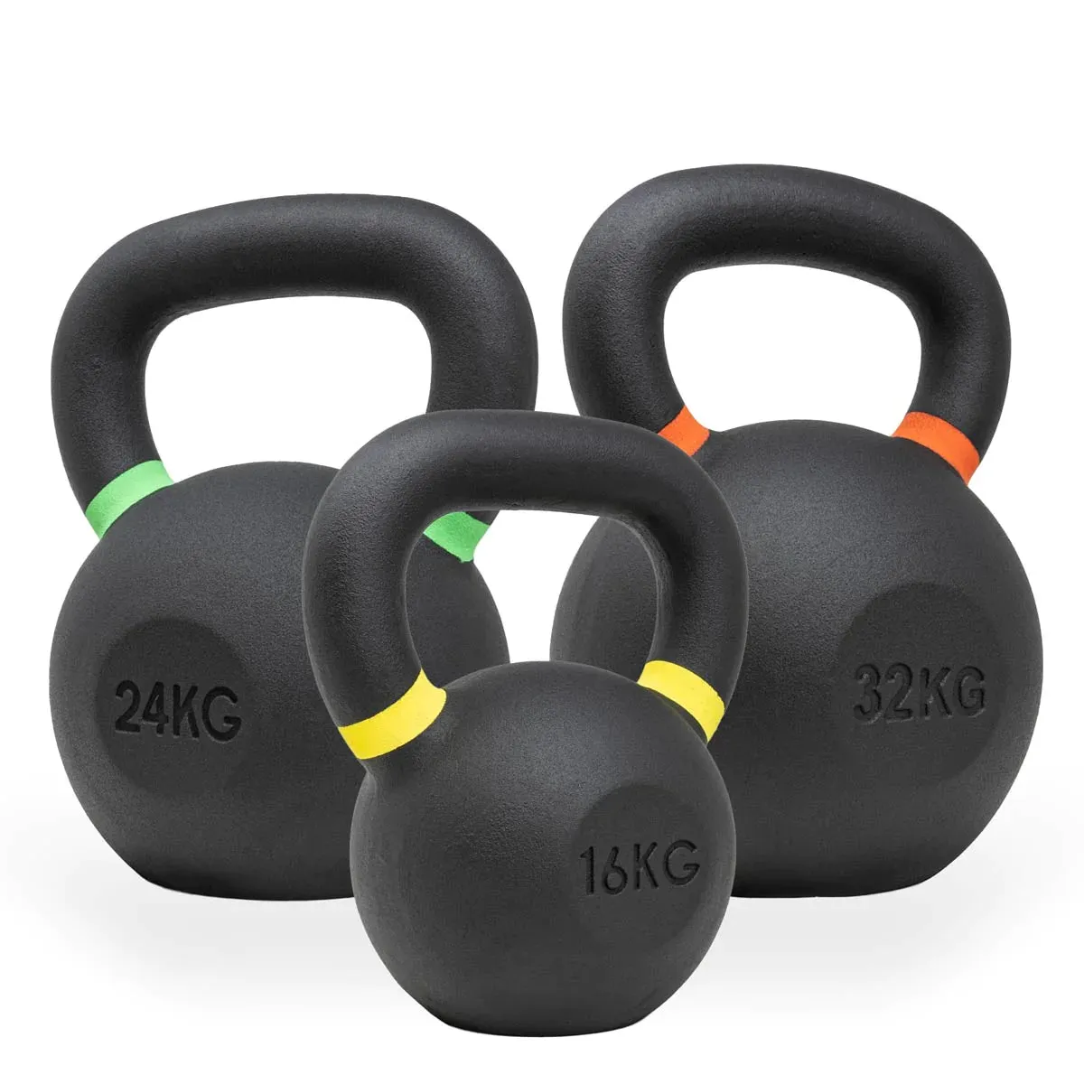 Strength Shop Cast Iron Kettlebells - Single Mould, Powder Coated, 4-64KG