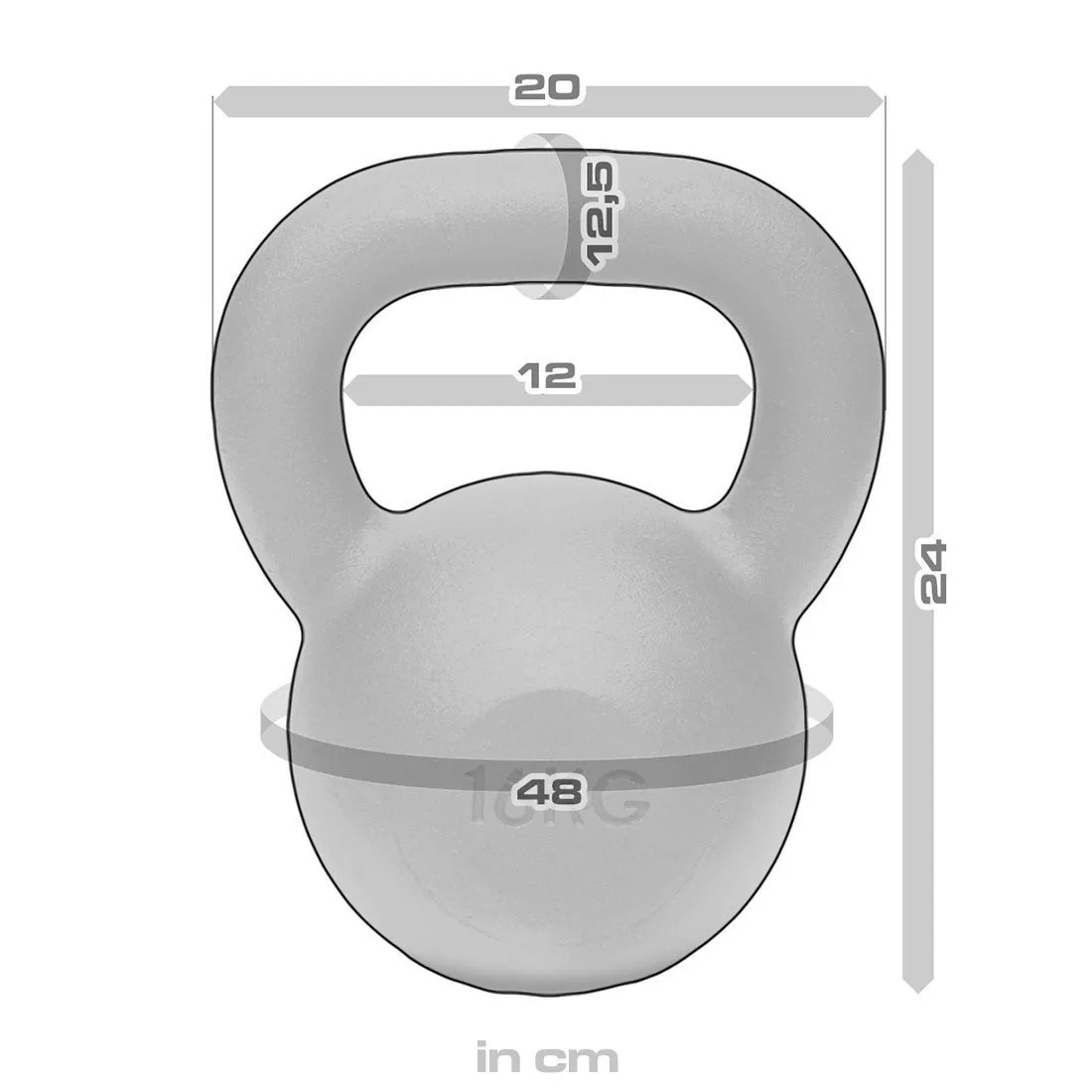 Strength Shop Cast Iron Kettlebells - Single Mould, Powder Coated, 4-64KG