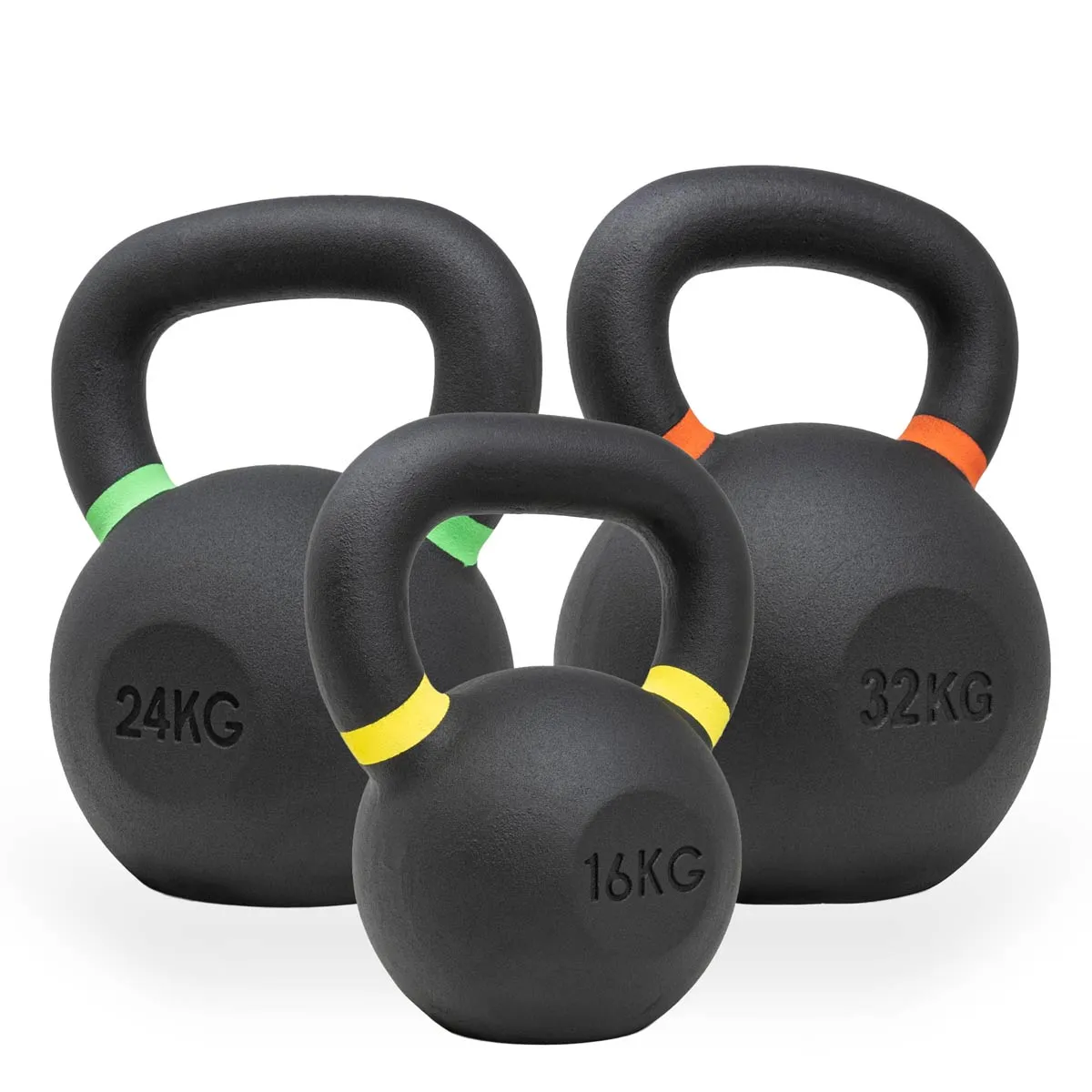 Strength Shop Cast Iron Kettlebells - Single Mould, Powder Coated, 4-64KG