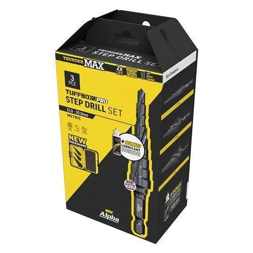THUNDERMAX STEP DRILL SET 3PCE