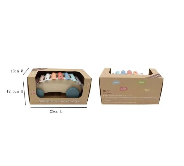 Wooden Pull Along Xylophone Rainbow