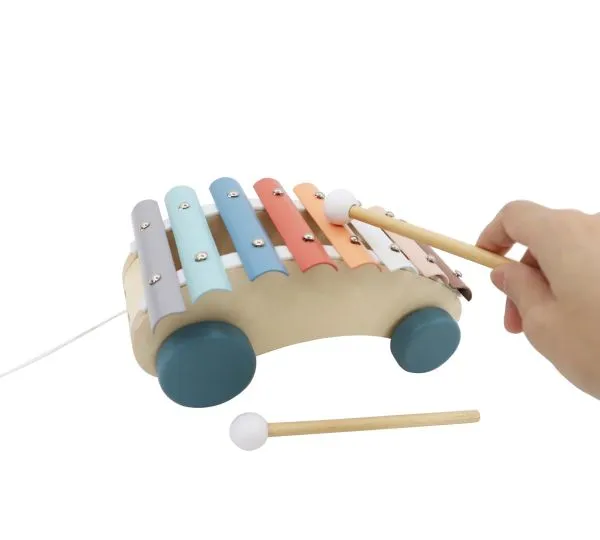 Wooden Pull Along Xylophone Rainbow